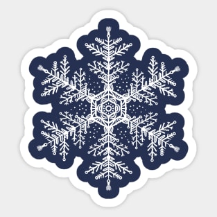 Christmas white snowflake illustration. Hand-drawn macrame snowflakes trendy illustration. Sticker